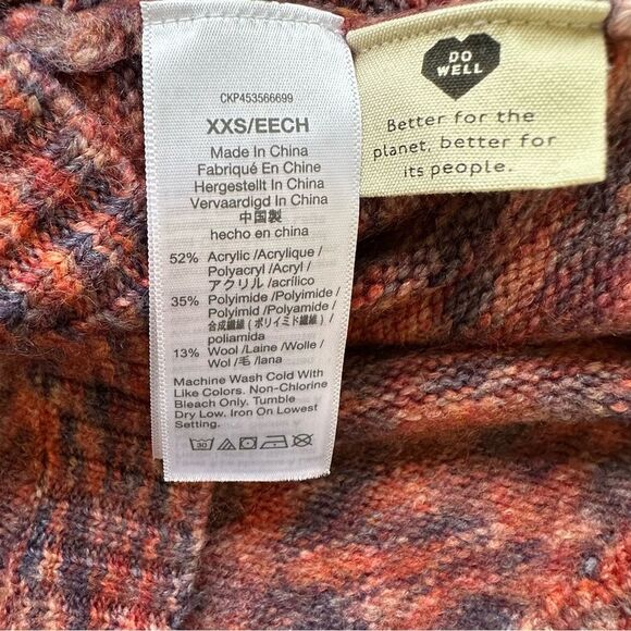 NWT MADEWELL Space-Dyed Birchmont Side-Button Pullover Sweater Size XXS - Picture 7 of 11